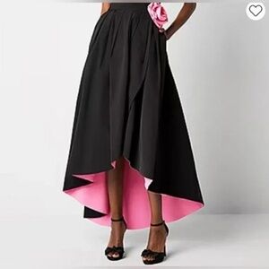 Johnny Wujek Designer Formal Reversible Pink / Black Skirt